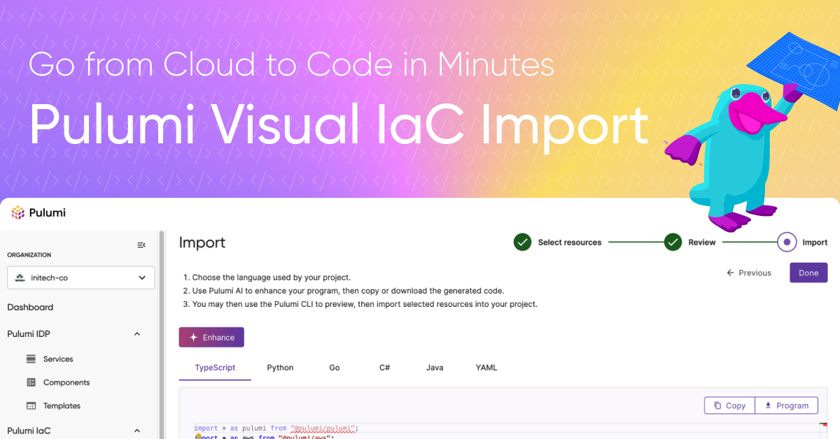 Go from Cloud to Code in Minutes with Visual IaC Import